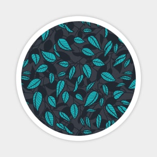 Minimalist Leaf Line Art Illustration as a Seamless Surface Pattern Design Magnet